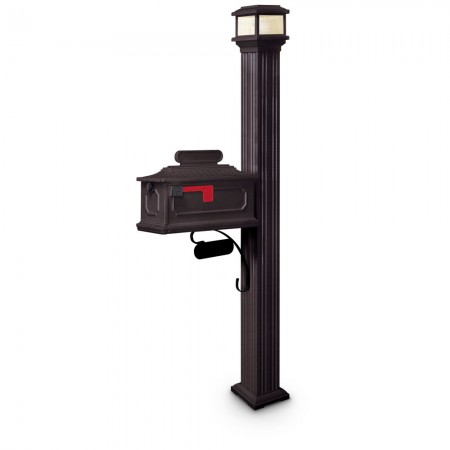 Illuminated Altair Estate Series Residential Mailbox & Post