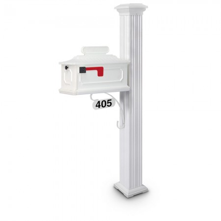 Richmond Estate Series Residential Mailbox & Post - White