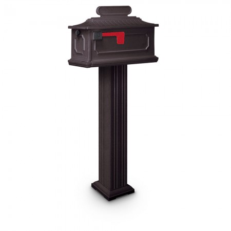 Brunswick Estate Series Residential Mailbox & Post - Black