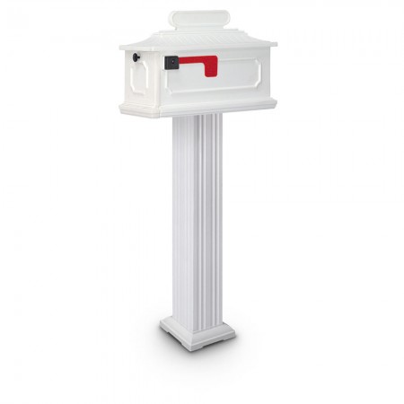 Brunswick Estate Series Residential Mailbox & Post - White