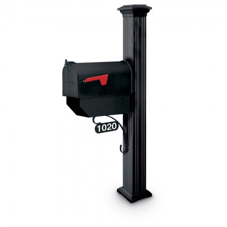 Oak Hill Estate Series Residential Mailbox & Post - Black