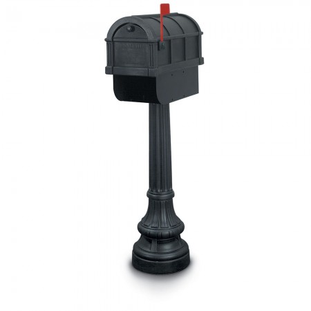 Bailey 1092 Residential Mailbox & Post - Black