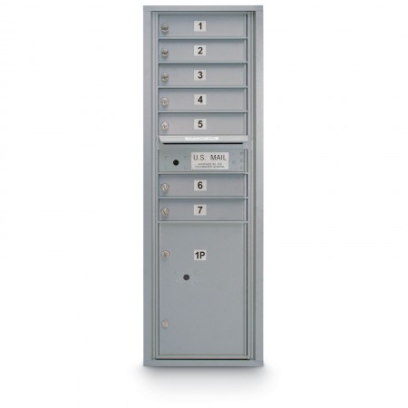 7 Door 4C Horizontal Mailbox - 1 Parcel Locker