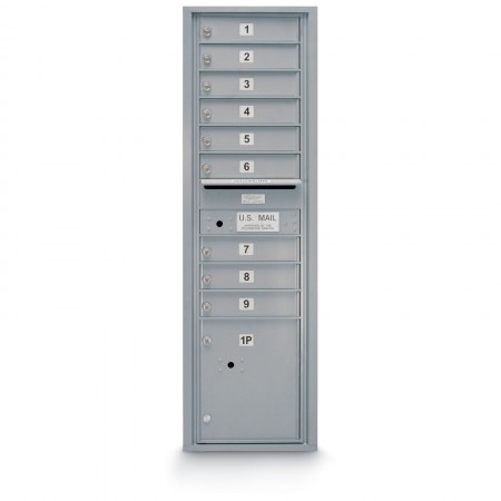 9 Door 4C Horizontal Mailbox - 1 Parcel Locker