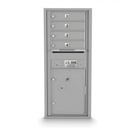 4 Door, 1 Parcel Locker 4C Horizontal Mailbox