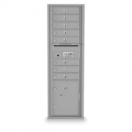 8 Door, 1 Parcel Locker 4C Horizontal Mailbox