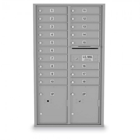 18 Door, 2 Parcel Locker 4C Horizontal Mailbox