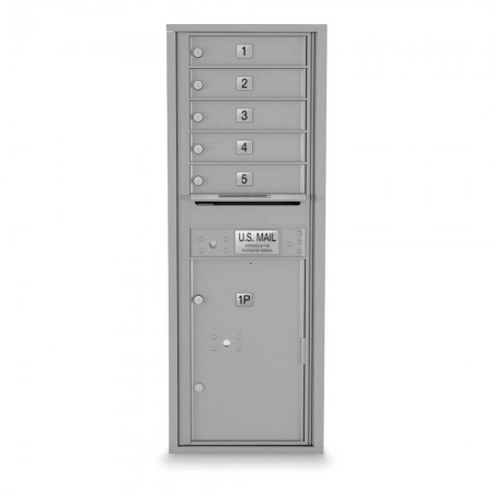5 Door, 1 Parcel Locker 4C Horizontal Mailbox