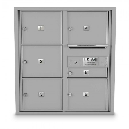 6 Door Over-sized 4C Horizontal Mailbox