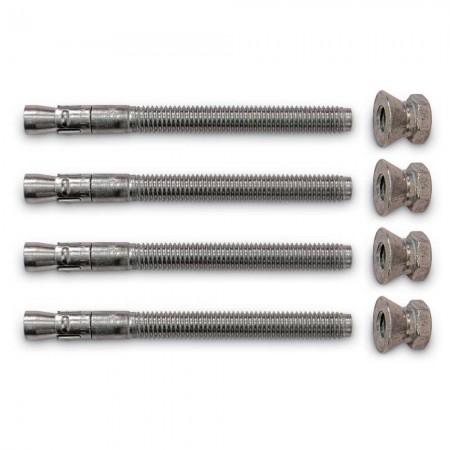Heavy-Duty Wedge Anchor Bolt Set with Tamper-Resistant Hex Nuts for CBUs