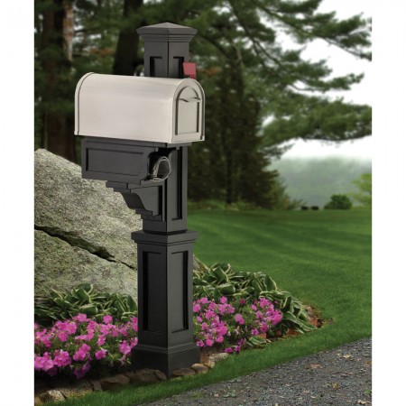 Rockport Single Mail Post, Black or White