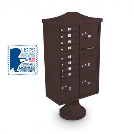 Decorative Large-Capacity 8-Door CBU including Short Pedestal,  and Cap