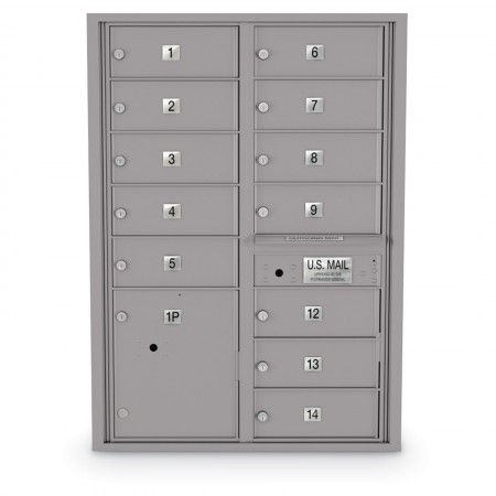 12 Door 4C Horizontal Mailbox - Oversized Doors - 1 Parcel Locker