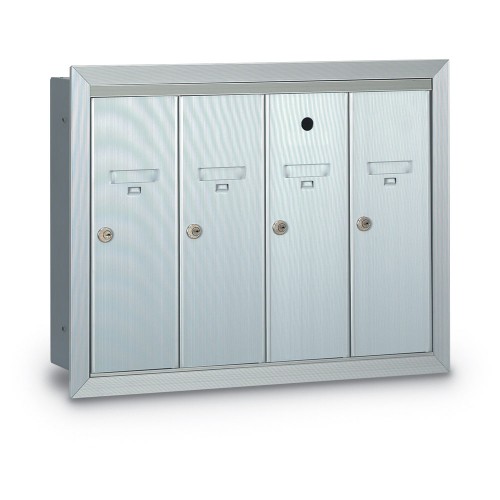 4 Door Recessed Vertical Mailbox