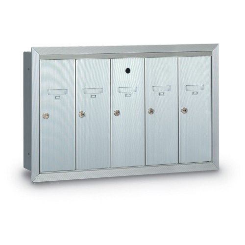 5 Door Recessed Vertical Mailbox