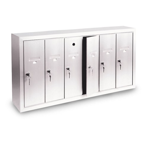 6 Door Surface Mount Vertical Mailbox