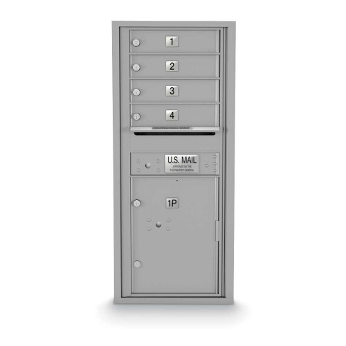 4 Door, 1 Parcel Locker 4C Horizontal Mailbox