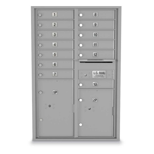 13 Door, 2 Parcel Locker 4C Horizontal Mailbox