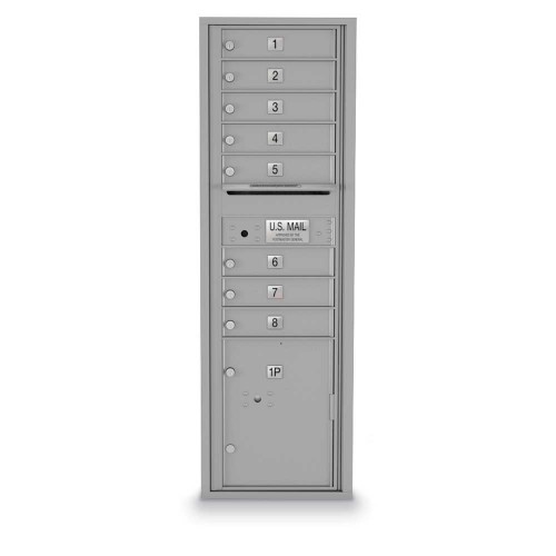 8 Door, 1 Parcel Locker 4C Horizontal Mailbox