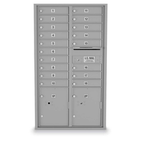 18 Door, 2 Parcel Locker 4C Horizontal Mailbox