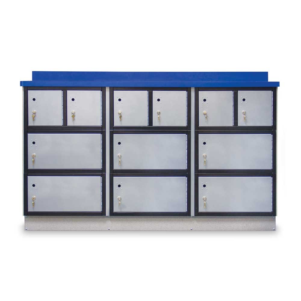 Secure Storage Locker with Writing Surface, 72"W