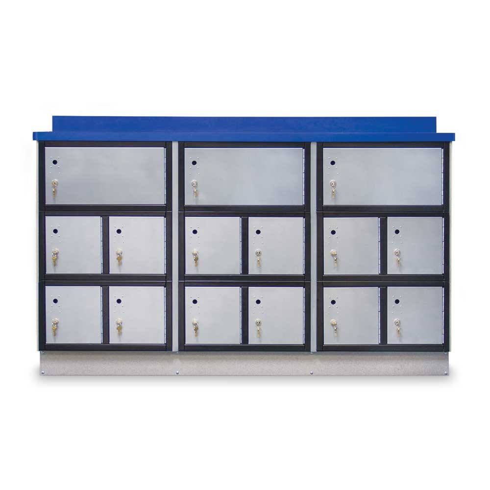 Secure Storage Locker with Writing Surface, 72"W