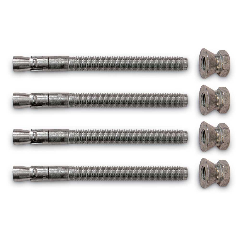 Heavy-Duty Wedge Anchor Bolt Set with Tamper-Resistant Hex Nuts for CBUs