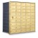 44 Door Private Use Front Loading Horizontal Mailbox - Gold