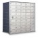 44 Door Private Use Front Loading Horizontal Mailbox - Silver