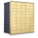 50 Door Private Use Rear Loading Horizontal Mailbox - Gold