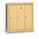 3 Door Recessed Vertical Mailbox - Gold