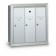 3 Door Recessed Vertical Mailbox - Silver