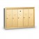 5 Door Recessed Vertical Mailbox - Gold