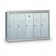 5 Door Recessed Vertical Mailbox - Silver