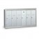 6 Door Recessed Vertical Mailbox - Silver