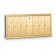 7 Door Recessed Vertical Mailbox - Gold