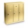 3 Door Surface Mount Vertical Mailbox - Gold