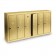 6 Door Surface Mount Vertical Mailbox - Gold