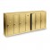 7 Door Surface Mount Vertical Mailbox - Gold