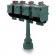 Carthage 1812 Quadruple Residential Mailboxes & Post - Green