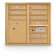 9 Door 4C Horizontal Mailbox - 1 Parcel Locker