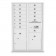 13 Door, 2 Parcel Locker 4C Horizontal Mailbox