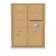 5 Door, 2 Parcel Locker 4C Horizontal Mailbox