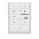 5 Door, 2 Parcel Locker 4C Horizontal Mailbox