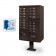 16 Door F-Spec Cluster Box Unit with Pedestal, Bronze