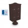 Decorative 4 Parcel Locker unit ncluding Short Pedestal,  and Cap