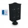 Decorative 4 Parcel Locker unit ncluding Short Pedestal,  and Cap