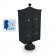 Decorative 4 Parcel Locker unit including Short Pedestal, Cap, and Ornamental Finial